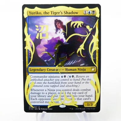 Yuriko, the Tiger's Shadow * Altered  Gold Foil Vinyl *  Handmade - Commander - Image 1 of 4