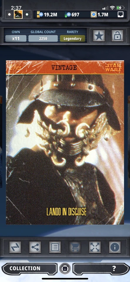 Topps Star Wars Digital Card Trader Lando In Disguise Vintage Insert — 第 1/1 张图片