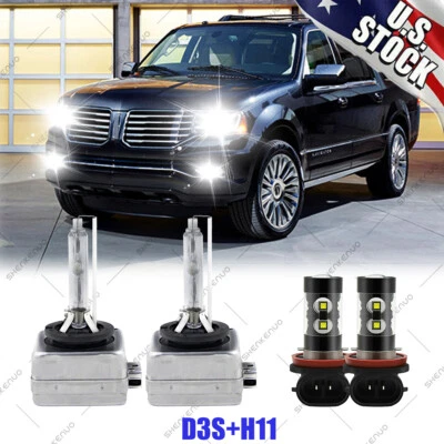 For Lincoln Navigator 2007-2017 -Xenon HID Headlight HI/LO & LED Fog Light Bulbs - Image 1 of 4