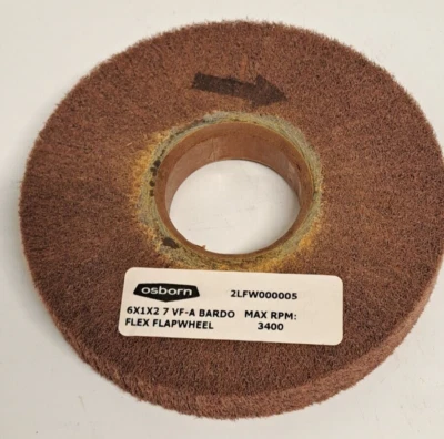 Osborn 2LFW000005 6" x 1" x 2" VF-A Bardo Flex Flap Rueda Desbarbado Muy Fino Foto 1 de 4