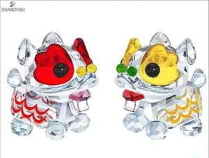 SWAROVSKI CRYSTAL ASIAN ICONS STUNNING “DANCING LIONS” 5302563 RETIRED FREE POST - Picture 1 of 1