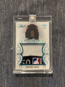 #2/4 Jersey Tag Dwyane Wade 2018 Leaf Pearl Pearlescent Patch No.PP-07 Sealed