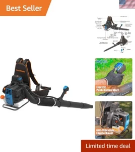 No-Pull Backpack Leaf Blower, Gas-Powered with Electric Start, 31cc 2-Cycle E... - Foto 1 di 8
