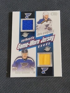2001-02 PACIFIC HEADS UP DEMITRA VARLAMOV TKACHUK CHRIS PRONGER #23 QUAD JERSEY - Picture 1 of 2
