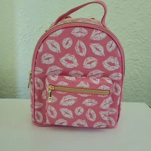 Blush Crush Damen Mini Rucksack Pink Sterne Lippen Vegan Accessoires Neu - Bild 1 von 10
