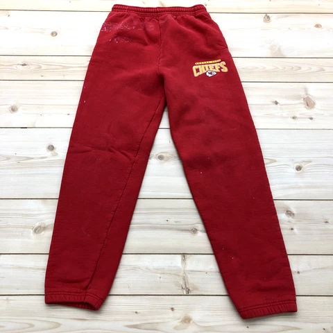 Vintage Pro Line Red Graphic Kansas City Chiefs Loose Sweatpants Adult Size L Cover