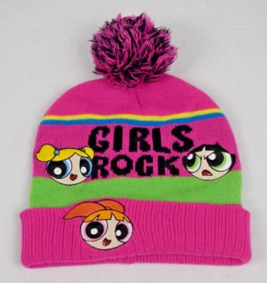 Gorra de esquí vintage gorro Power Puff niñas rock 00s pompón rosa verde talla única Foto 1 de 4