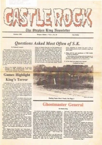 CASTLE ROCK #10 - October 1985 NEWSLETTER - Ghostmaster General by Stephen King - Picture 1 of 1