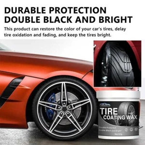 1 pc Tire Wax Car Tire Brightener And Plating Cream Auto Rubber Shiny Paste US - Picture 1 of 11