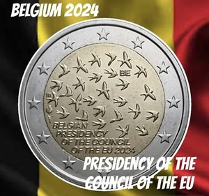 Bélgica 🇧🇪 Moneda 2€ Euro 2024 Presidencia del Consejo de la UE Europa Rey 2 - Imagen 1 de 4