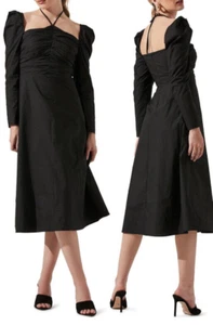 Nuevo con etiquetas Vestido ASTR The Label Manga Larga Cuello Atado Talla Mediana $89 - Imagen 1 de 9