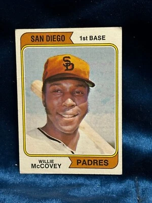 Willie Mccovey 1974 Topps #250 Padres de San Diego como nuevo Foto 1 de 2