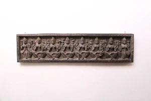 Ashta Lakshmi Statue Antique Wall Panel Sculpture Hindu Goddess Temple Decor Old - Picture 1 of 5