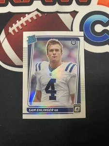 2021 Donruss Optic Sam Ehlinger Rated Rookie Holo Prizm Variation RC #246 Colts - Picture 1 of 2