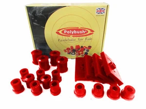 Polybush Vehicle Bush Set (Performance) for MG B & B GT, 1962-1980: Kit38-Red - Picture 1 of 2