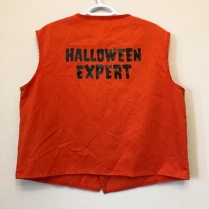Halloween Expert Party City Orange Vest Uniform Costume - Picture 1 of 3