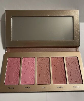 Tarte High Performance Naturals RARO HOLIDAZE ~ 5 Rubores Set En Estuche Negro Brillante Foto 1 de 4