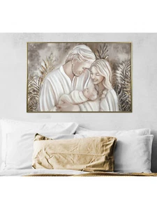 Umhang Leinwandbild 90x60 mit Wandrahmen Modern Heilig ATD 070 - Bild 1 von 3