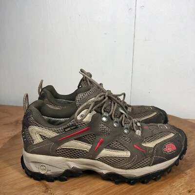 North Face 鞋女式 7.5 GTX 防水运动鞋 徒步远足 跑步 棕色 — 第 1/4 张图片