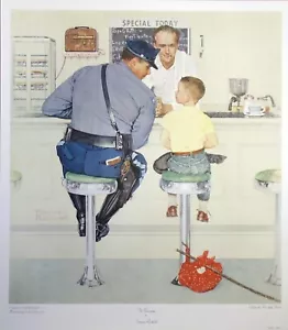 Norman Rockwell "The Runaway" Vintage Collotype 1970s Art Print - Picture 1 of 5