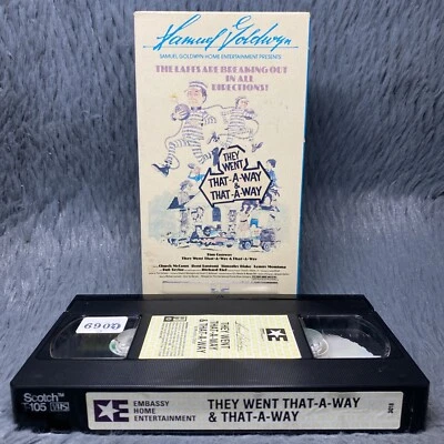They Went That-A-Way And That-A-Way VHS Tape 1983 Embassy Release Movie Film - Image 1 of 4