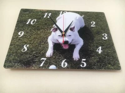 Large 30cm Personalised Custom MDF Square Wall Clock LASER CUT MDF HD printing - Image 1 of 4