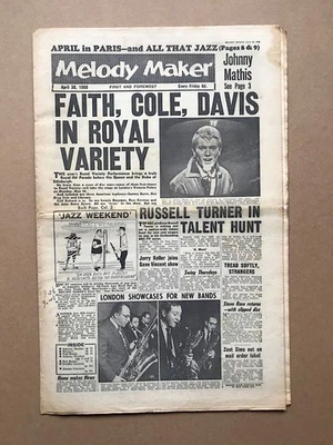 VARIOUS 1960 MELODY MAKER MAGAZINE APRIL 30 1960 ADAM FAITH/JAZZ(aged) UK - Image 1 of 2