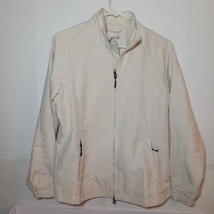 Cutter & Buck CB Windtec Full Zip Golf Windbreaker Jacket Women Sz S Ivory - Picture 1 of 6