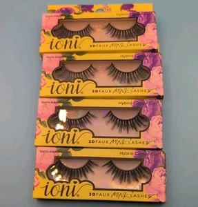 Lot/4 Ioni 3D Faux Mink Lashes Eyelashes Hybrid Cateye Curl Reusable Lightweight - Picture 1 of 8