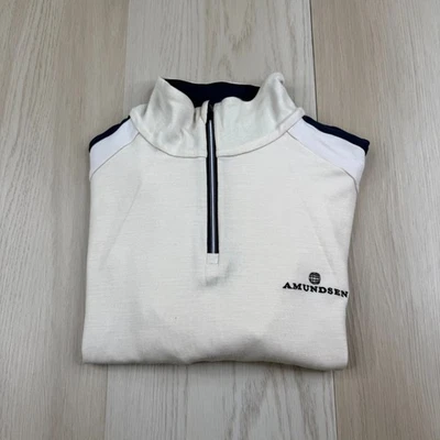 Camiseta de entrenamiento Amundsen Sports para hombre blanca 5Mila media cremallera manga larga talla grande Foto 1 de 4