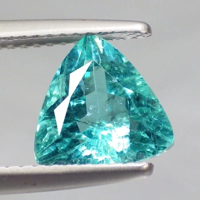 2,14 Cts FABULOSO BILLÓN (8 x 8 mm) NATURAL PARAIBA NEÓN VERDE AZUL APATITA Foto 1 de 4