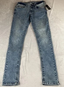Buffalo David Bitton Hombres Max-X Lavado Claro Azul Denim Ajustado Elástico Jeans 30x32 - Imagen 1 de 10