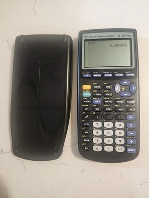 Texas Instruments TI-83 Plus Graphing Calculator with Cover Tested Works - Image 1 of 4
