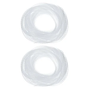 2pcs Spiral Cable Wrap, 46Ft - 1/4-Inch 14M- 6mm Spiral Wire Cord Cover, White - Afbeelding 1 van 7