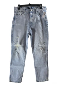 Neu Gap Denim Damen Zigarettenjeans Größe 10/30 helle Waschung schmal hoher Bund Knöchel - Bild 1 von 12