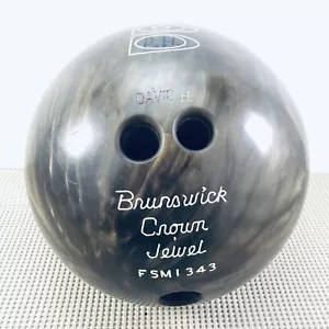 Bola de boliche vintage Brunswick Crown Jewel 15 libras. Swirl marrón FSMI343 - Imagen 1 de 8