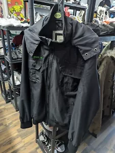 JACK & JONES Clean Mens Bomber Jacket Military Looking With Hood Size Large - Picture 1 of 10