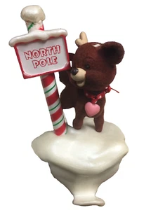 EUC Vintage Hallmark 1988 Nordpol Rentier Kreuzung Weihnachten Strumpf Aufhänger - Bild 1 von 2