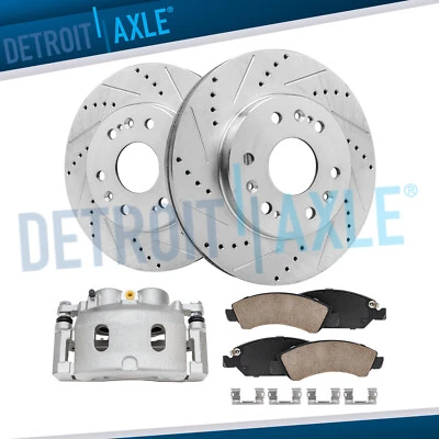 Pastillas de freno de pinza izquierda rotores perforados delanteros de 12,99"" para Silverado Sierra 1500 Foto 1 de 4