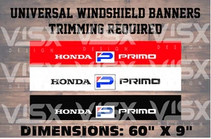 Pegatina universal para parabrisas Honda Primo tira de sol para coche - Imagen 1 de 1