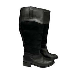 Stivali da equitazione alti Steve Madden Ritte neri scamosciati pelle liscia misura 6,5 - Foto 1 di 7
