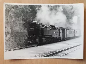 Foto Harzquerbahn Steinerne Renne Dampflok 99 0244-6 DR Schmalspurbahn Eisenbahn - Bild 1 von 3