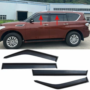 4pcs Black Vent Window Visors Sun Rain Guard Shade For Nissan Armada 2017-2021 - Picture 1 of 5