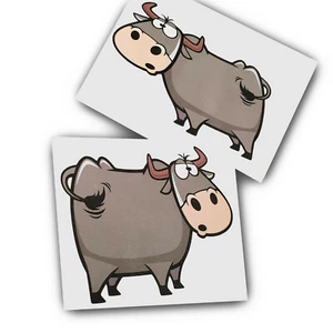 Calcomanías de coche motocicleta SILLY vacas Moo pegatinas gráficas x 2 piezas. Divertido - Imagen 1 de 3