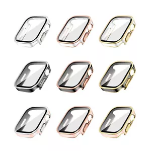 For Apple Watch Ultra 7 6 5 8 41/49 Tempered Glass+Waterproof Protect Cover Case - Picture 1 of 20