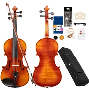 Glarry 4/4 Spruce Grained Maple Violin + Case+ Bow+ Shoulder Rest +Tuner+ Rosin - Picture 1 of 12