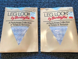 LOT (2) Burlington Leg Looks Textured Checkers Silver Grey LONG - U Get Both - Picture 1 of 5