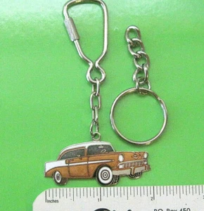 '56 1956 CHEVROLET Belair Hardtop - key chain , keychain GIFT BOXED bronze/wh - Picture 1 of 4