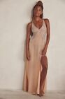 New Free People Current Obsession Maxi Slip Dress Long Sz Xs/S Small Sheer Sexy