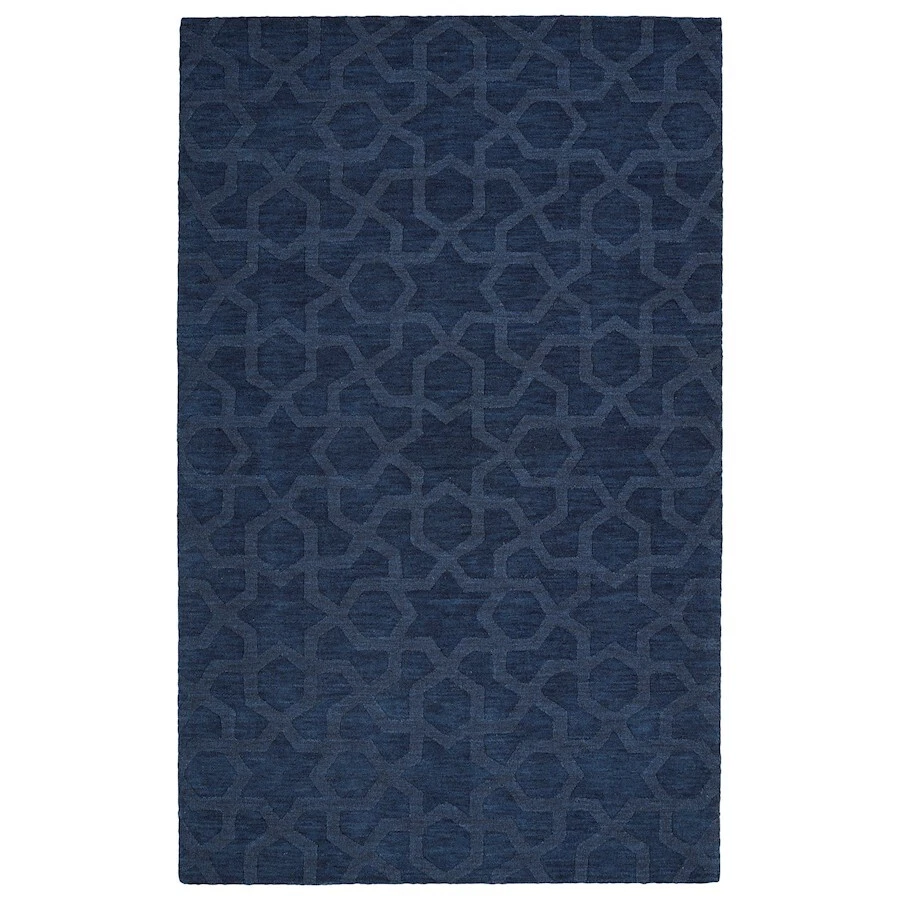 Tapete de área moderno com impressões Kaleen Rugs IPM06, azul marinho, 9'6"x13'6" - IPM06-22-96136 - Imagem 1 de 1